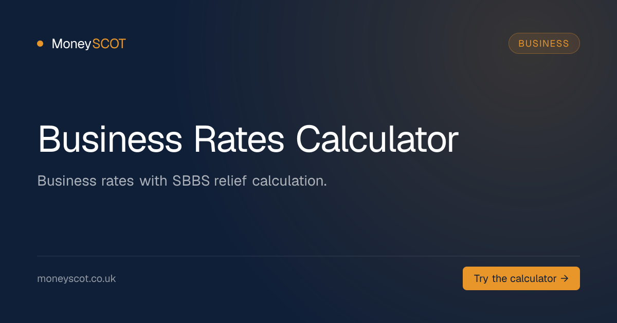 Scottish Business Rates Calculator 2026/27 | MoneySCOT