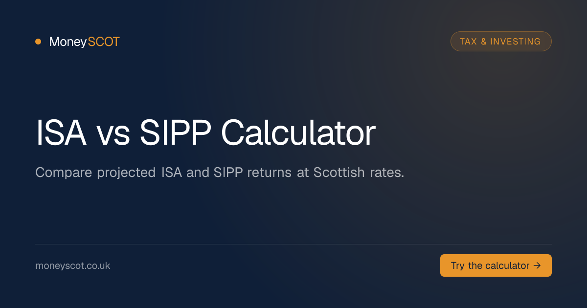 ISA vs SIPP Calculator Scotland 2026/27 | MoneySCOT